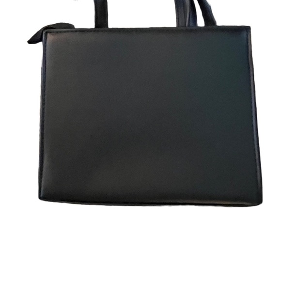 BLACK MINI PURSE/TOTE BAG WITH LONG SHOULDER STRAP - Picture 5 of 8